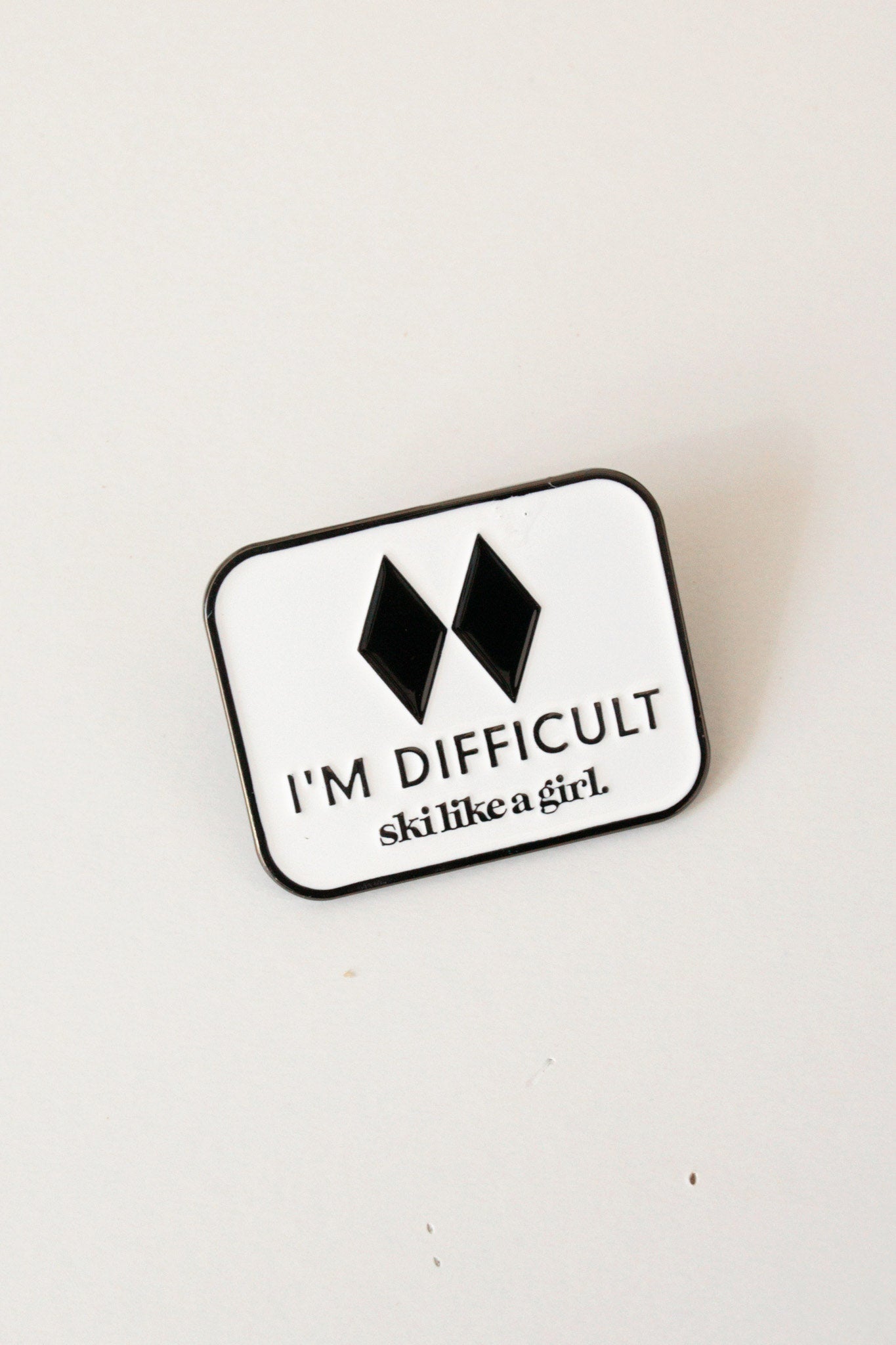 Ski Like a Girl | I'm Difficult Pin