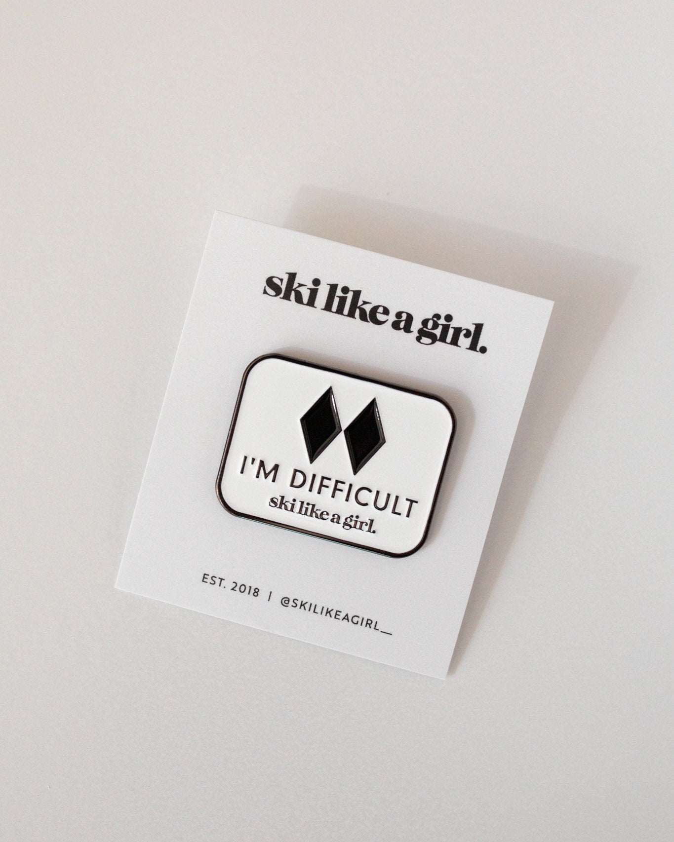 Ski Like a Girl | I'm Difficult Pin