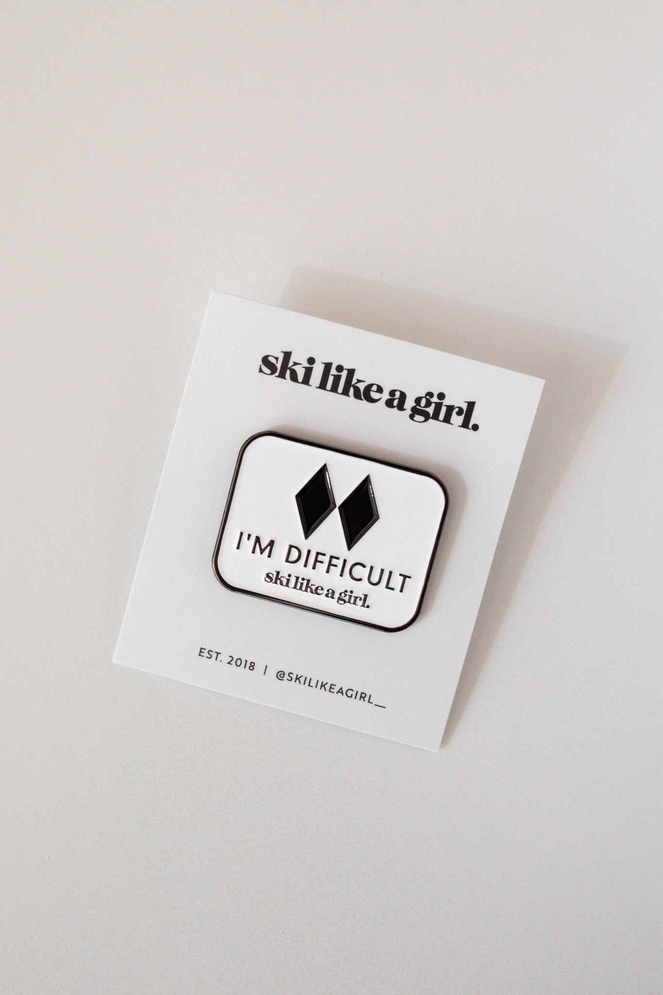 Ski Like a Girl | I'm Difficult Pin