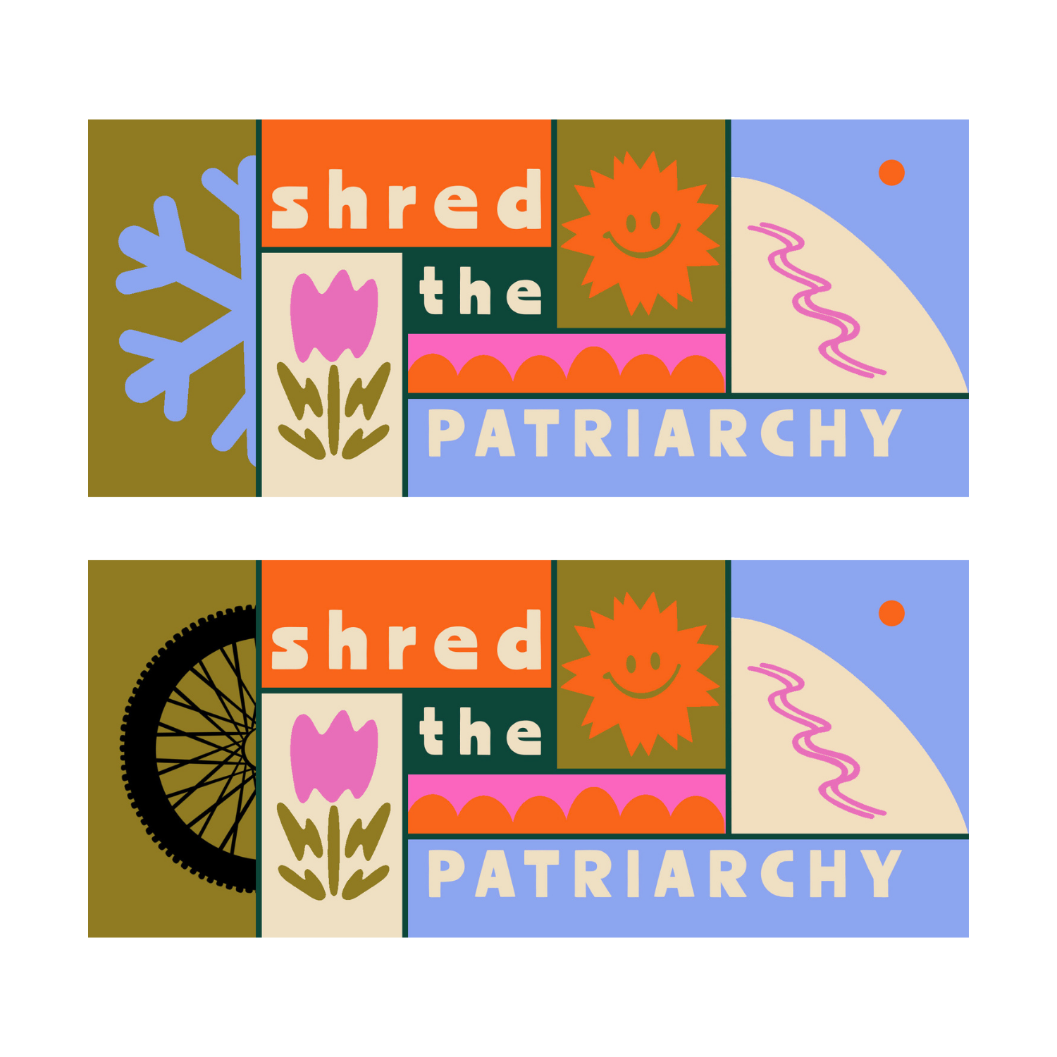 Shred the Patriarchy Bumper & Bottle Sticker