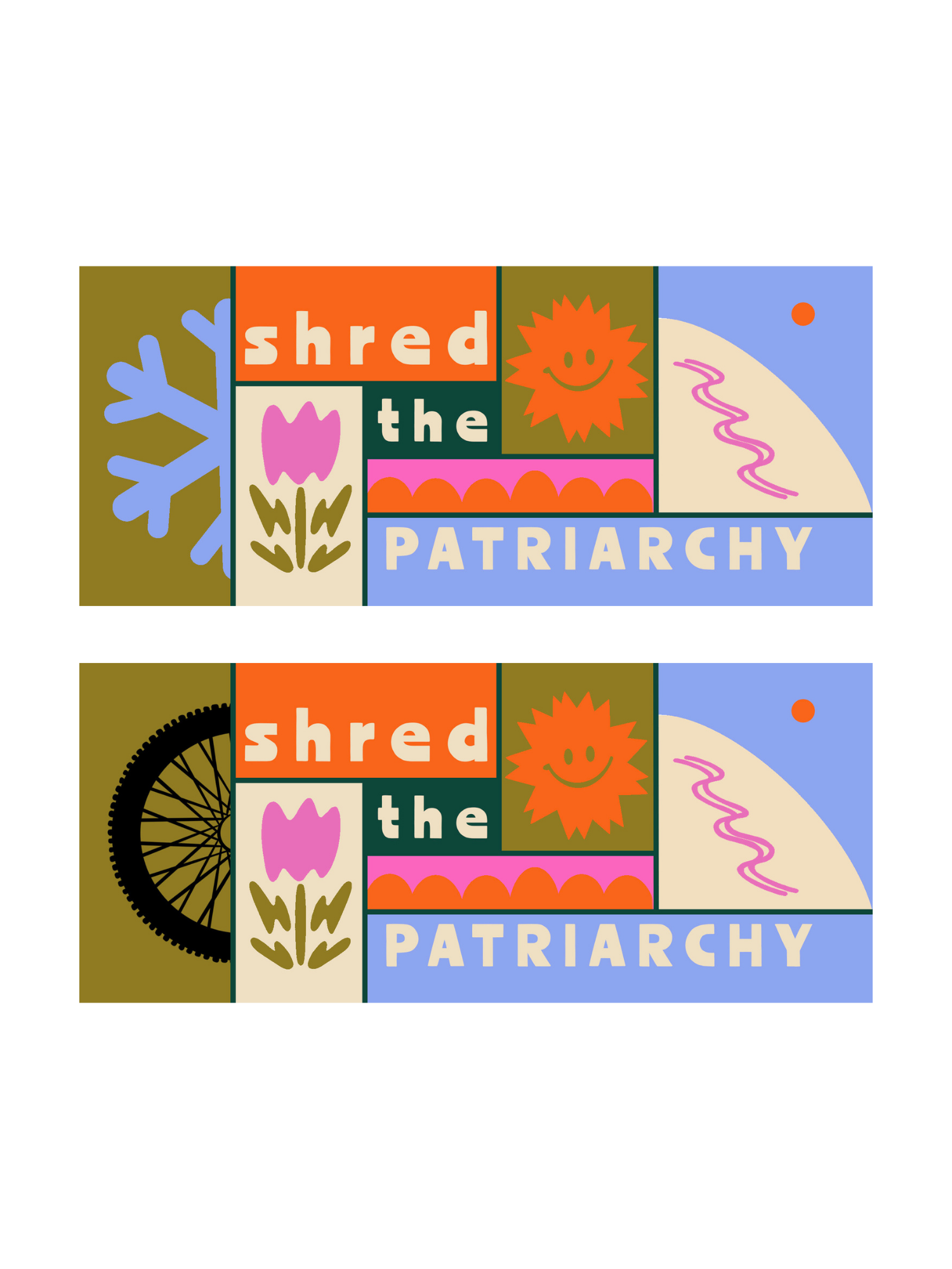 Shred the Patriarchy Bumper & Bottle Sticker
