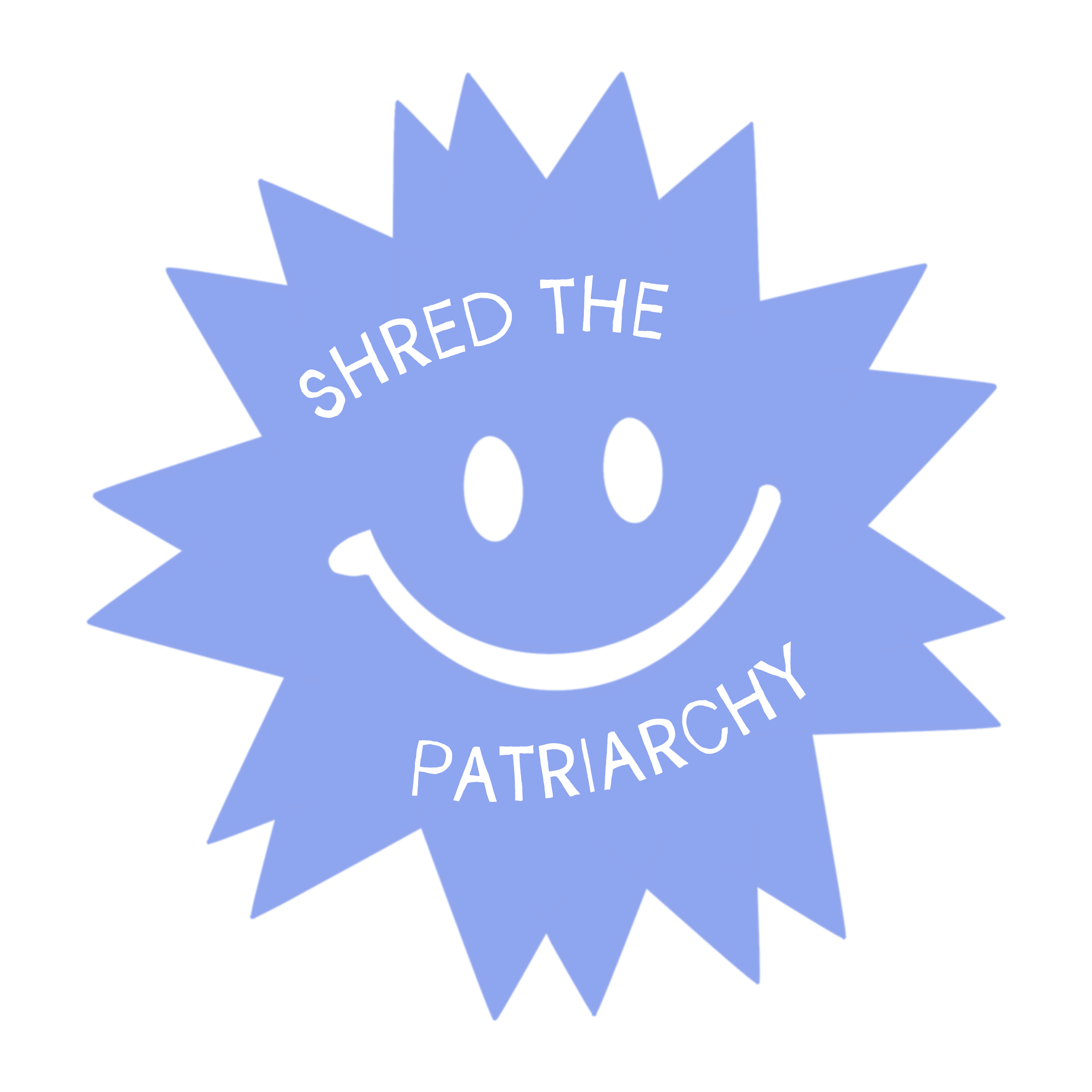 Shred the Patriarchy Smiley Sticker