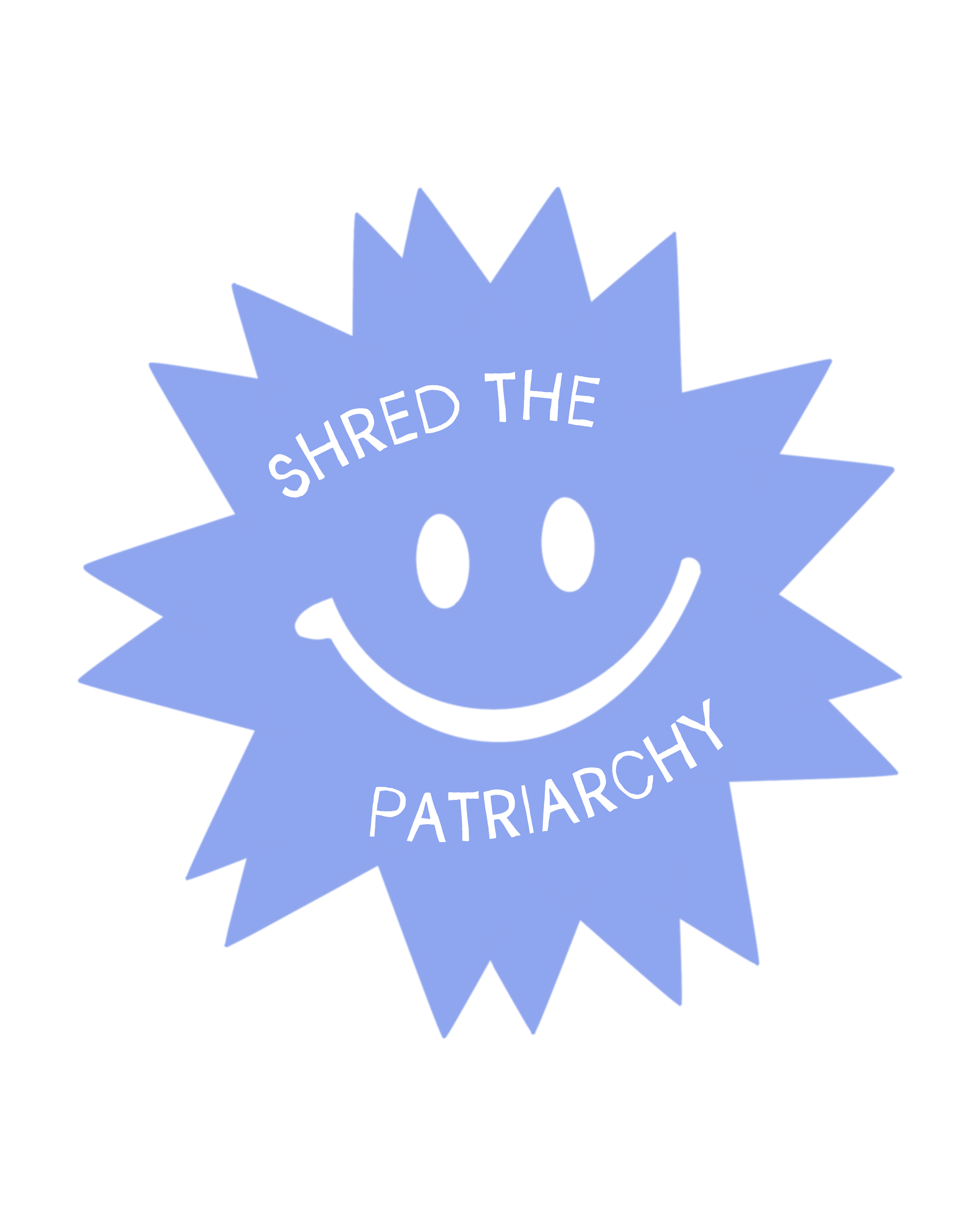Shred the Patriarchy Smiley Sticker