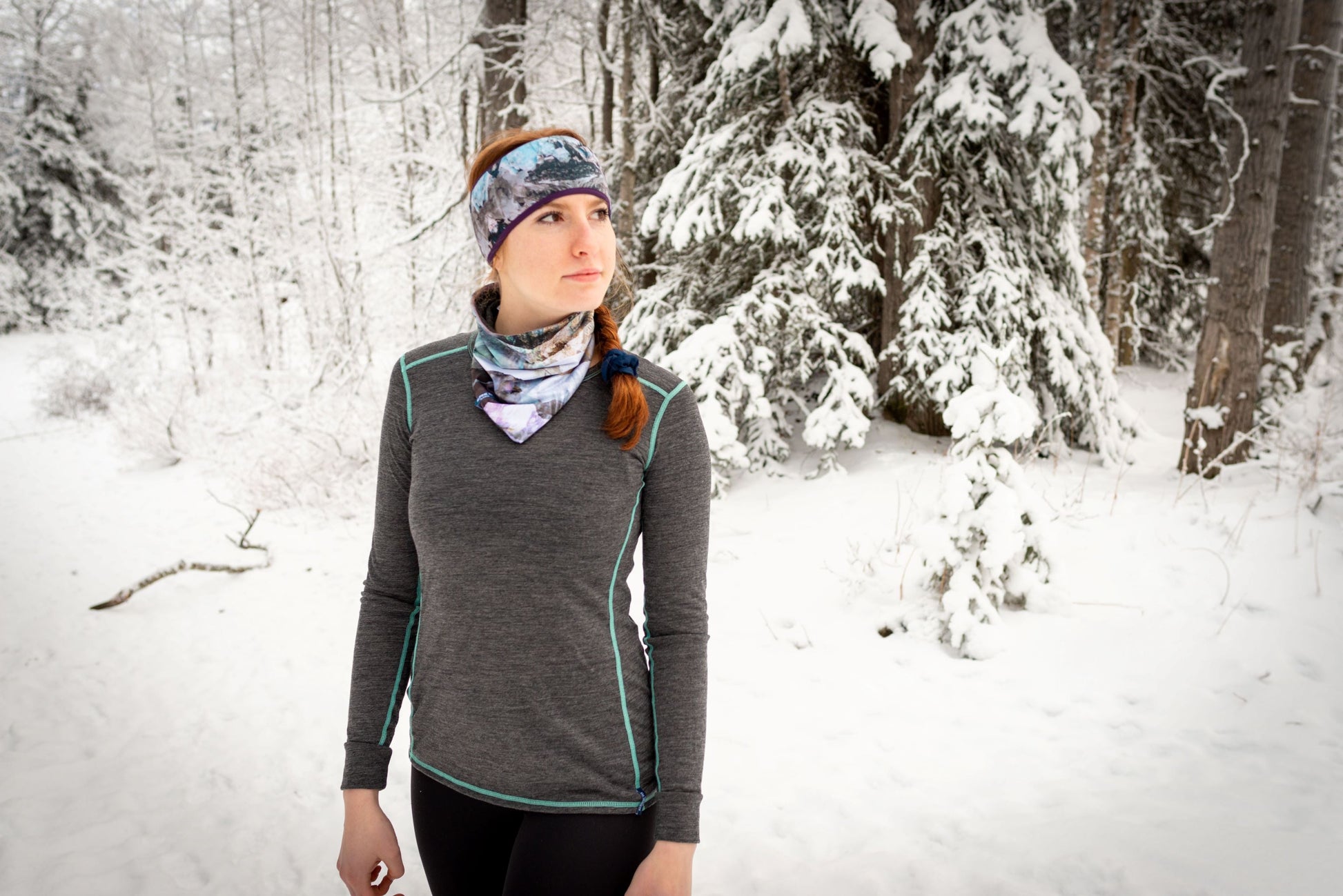 Alpine Fit | Mountain V Merino Wool Neck Warmer