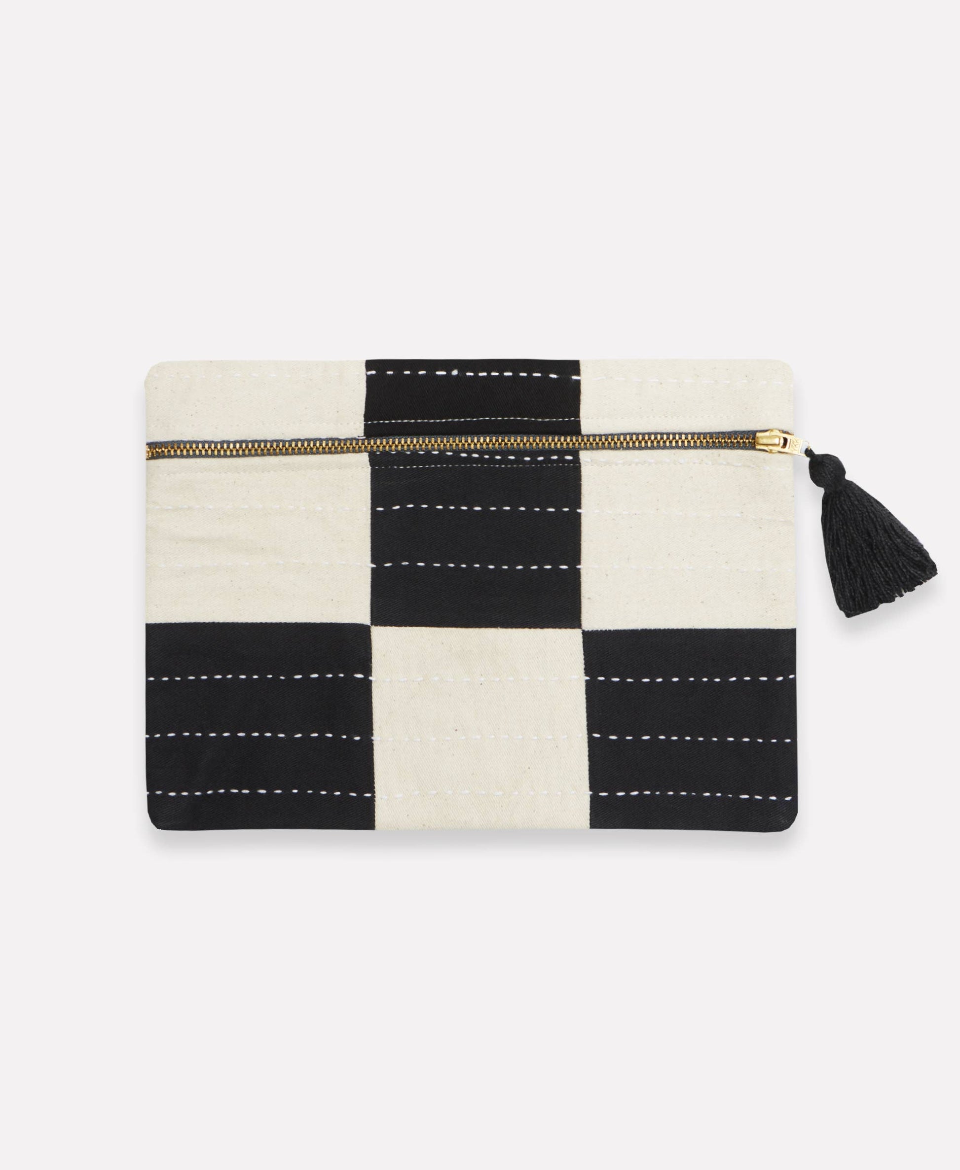 Anchal | Cobalt Checkered Pouch