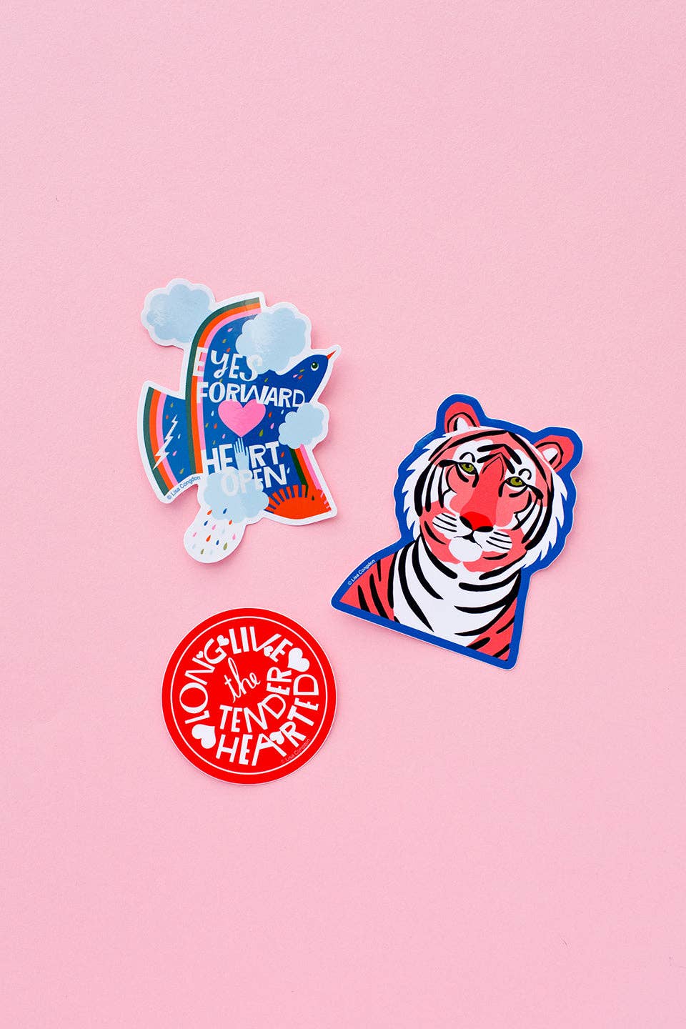 Lisa Congdon Art & Illustration | Eyes Forward Heart Open Large Sticker
