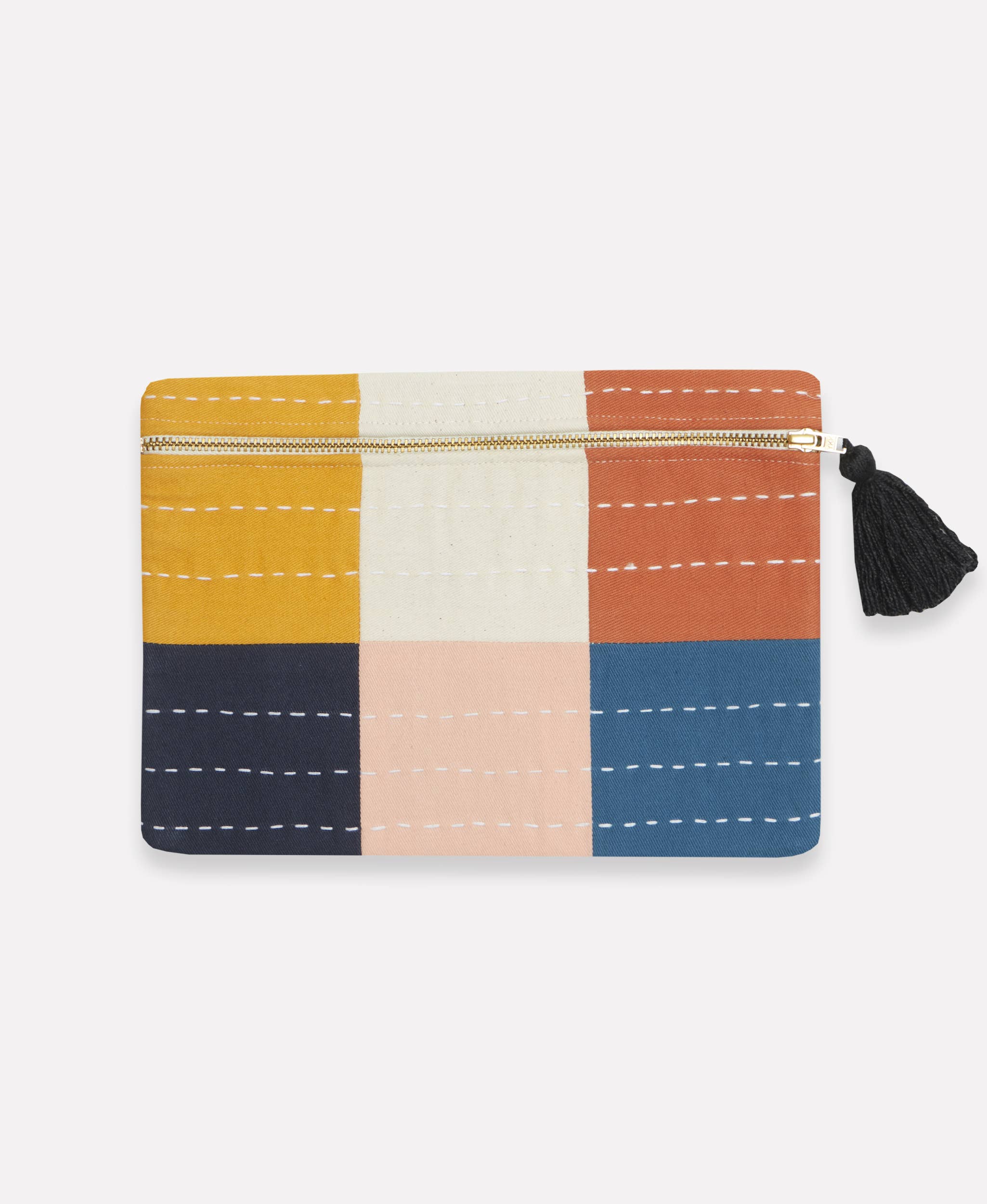 Anchal | Cobalt Checkered Pouch