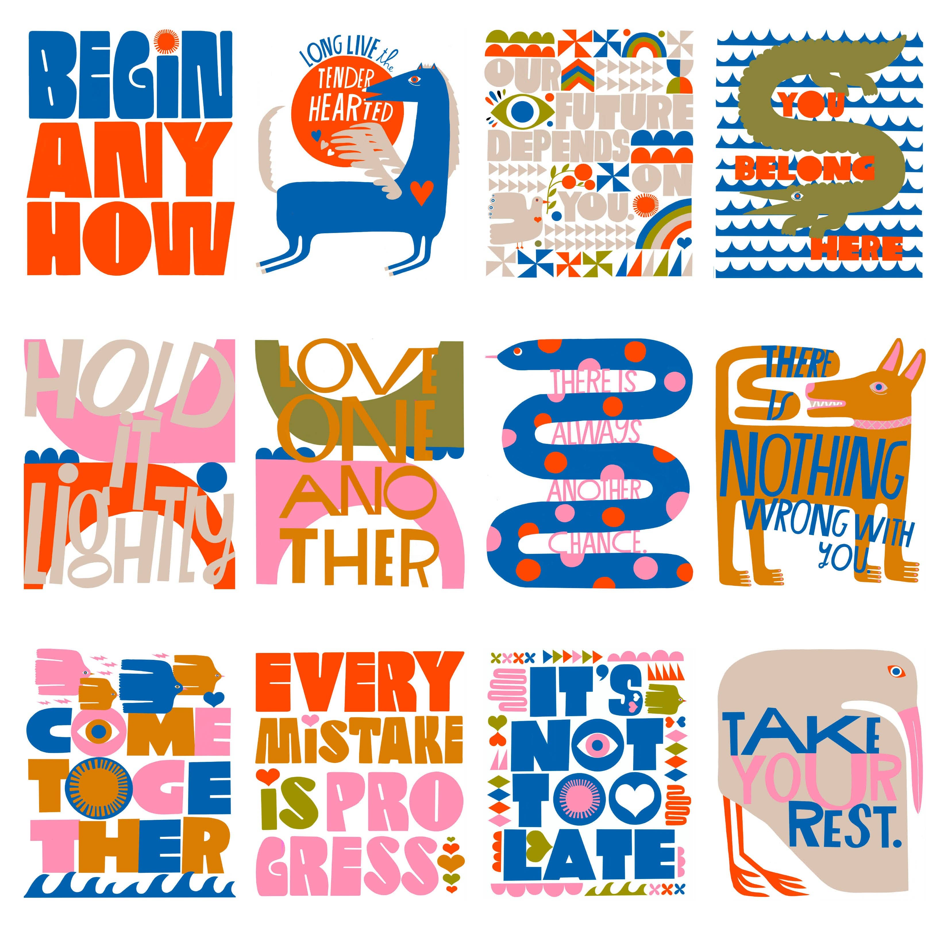 Lisa Congdon Art & Illustration | Begin Anyhow Mini Print Collection