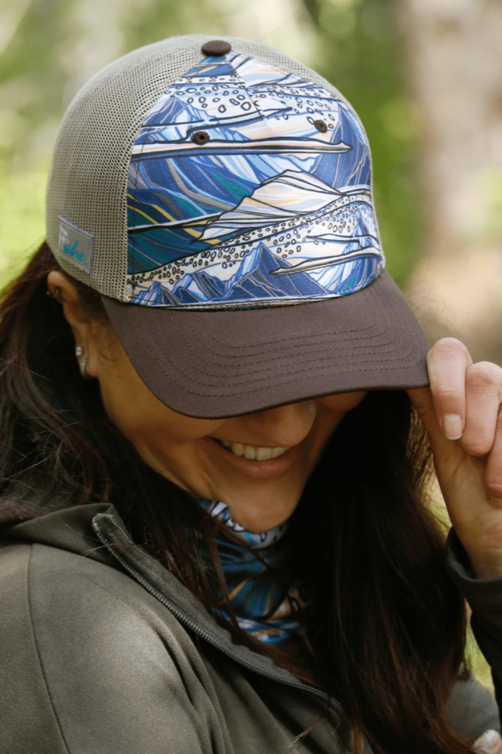 FisheWear | Rainbow Ridge Abstract Trucker Hat – Coalition Snow display picture 1
