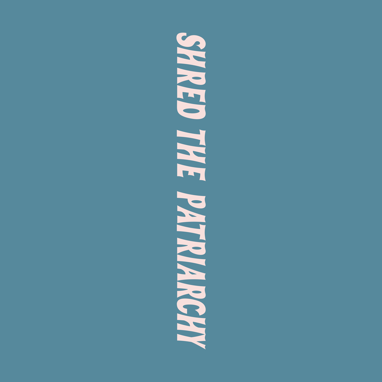 Shred the Patriarchy Hoodie | Heather Blue Lagoon Snowboard