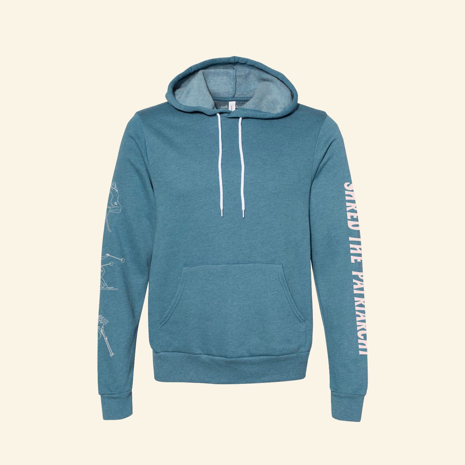 Shred the Patriarchy Hoodie | Heather Blue Lagoon Ski