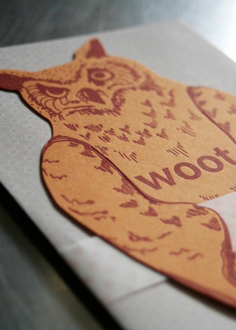 Blackbird Letterpress | Woot Owl Gift Card