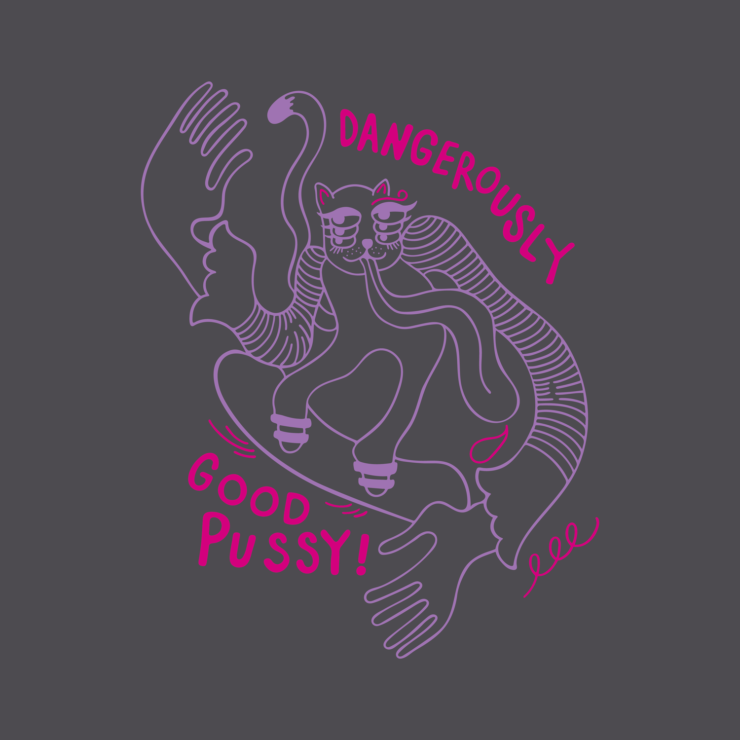 Dangerously Good Pussy Supima Cotton Long Sleeve Snowboard Tee