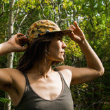 Skida Brim Hat on Deenaalee Hodgdon for the Indigenous Backcountry Scholarship