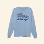 Ski Like A Girl long sleeve supima cotton tee