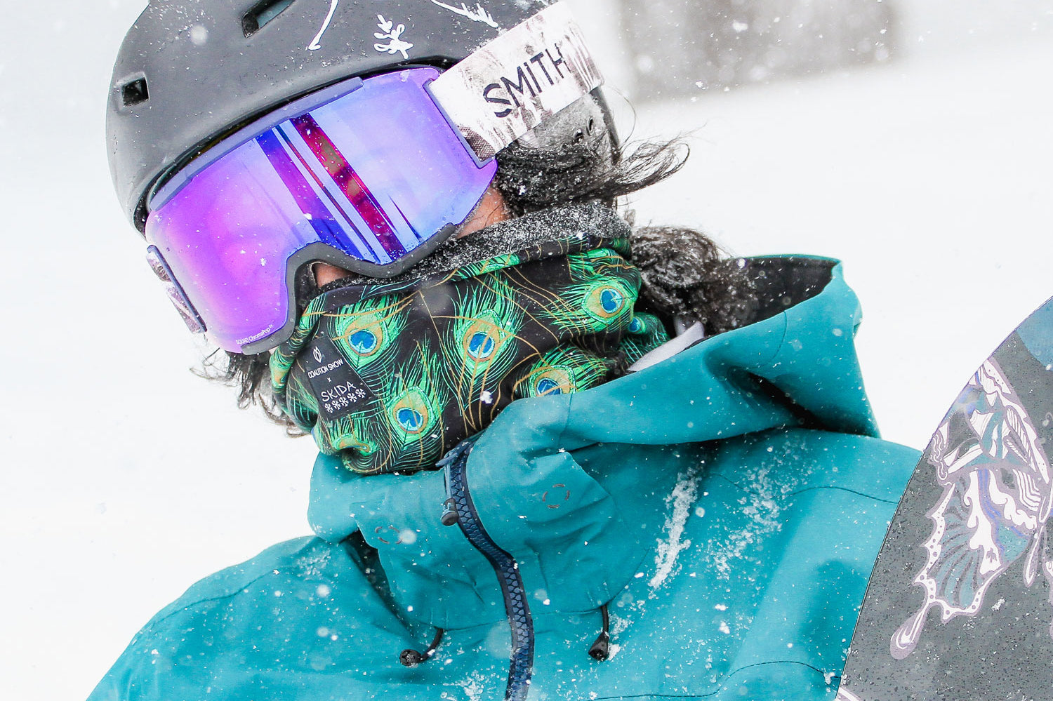 Green with Envy Skida x Coalition Alpine Neckwarmer, Made in Vermont